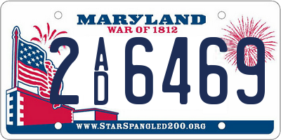 MD license plate 2AD6469
