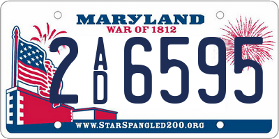 MD license plate 2AD6595