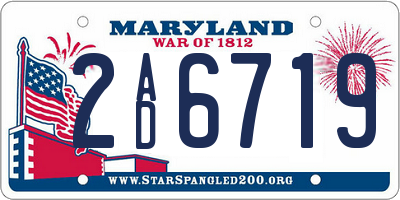 MD license plate 2AD6719