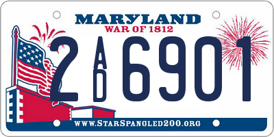 MD license plate 2AD6901