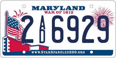 MD license plate 2AD6929