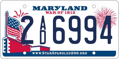 MD license plate 2AD6994