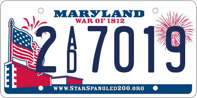 MD license plate 2AD7019