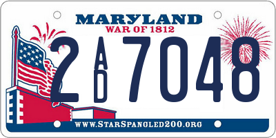 MD license plate 2AD7048