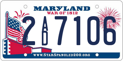 MD license plate 2AD7106