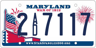 MD license plate 2AD7117