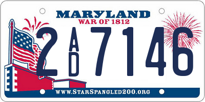 MD license plate 2AD7146