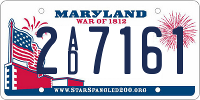MD license plate 2AD7161