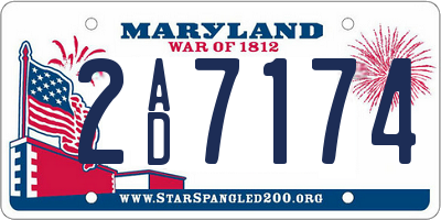 MD license plate 2AD7174