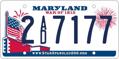 MD license plate 2AD7177