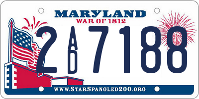 MD license plate 2AD7188