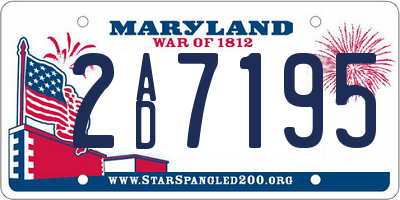 MD license plate 2AD7195