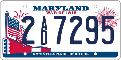 MD license plate 2AD7295