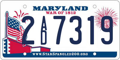 MD license plate 2AD7319
