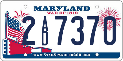 MD license plate 2AD7370