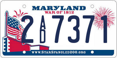 MD license plate 2AD7371