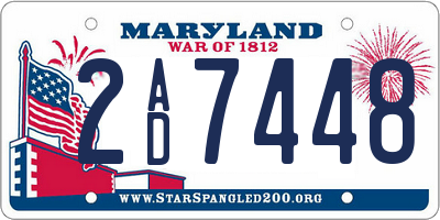 MD license plate 2AD7448