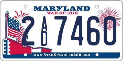 MD license plate 2AD7460