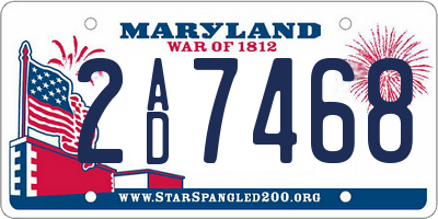 MD license plate 2AD7468
