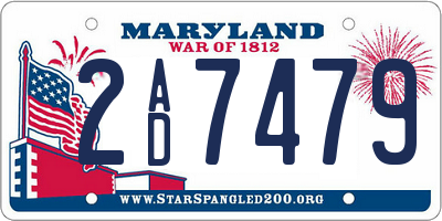 MD license plate 2AD7479