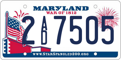 MD license plate 2AD7505