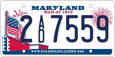 MD license plate 2AD7559