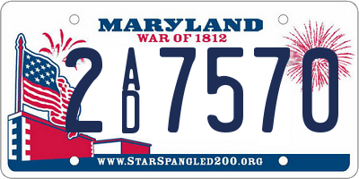 MD license plate 2AD7570