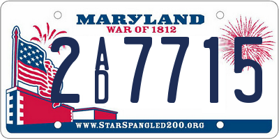 MD license plate 2AD7715