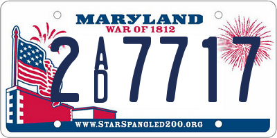 MD license plate 2AD7717