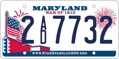 MD license plate 2AD7732