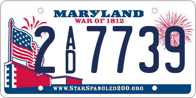 MD license plate 2AD7739
