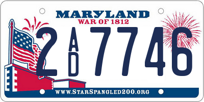 MD license plate 2AD7746