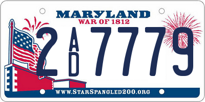 MD license plate 2AD7779