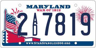 MD license plate 2AD7819