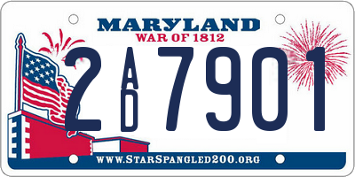 MD license plate 2AD7901