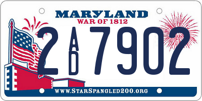 MD license plate 2AD7902