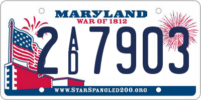 MD license plate 2AD7903