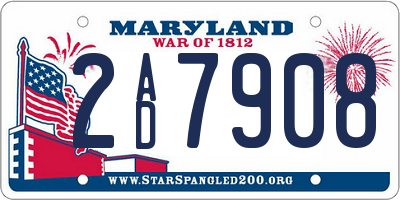 MD license plate 2AD7908