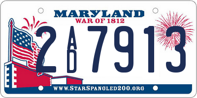MD license plate 2AD7913