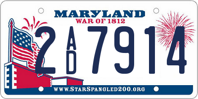 MD license plate 2AD7914