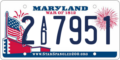 MD license plate 2AD7951