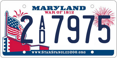 MD license plate 2AD7975