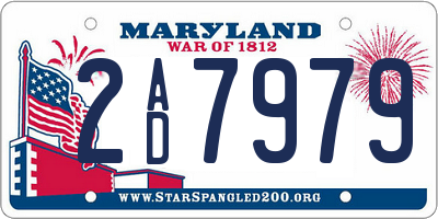 MD license plate 2AD7979