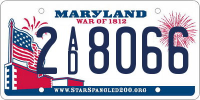 MD license plate 2AD8066