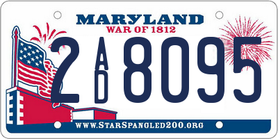 MD license plate 2AD8095