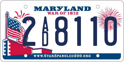 MD license plate 2AD8110