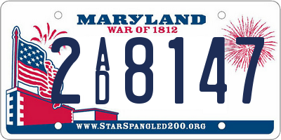 MD license plate 2AD8147