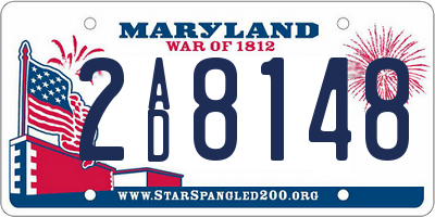 MD license plate 2AD8148
