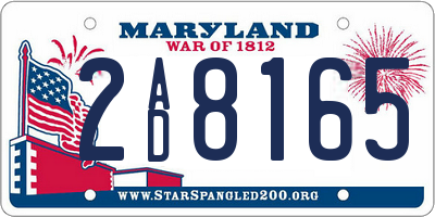 MD license plate 2AD8165