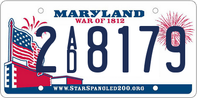 MD license plate 2AD8179